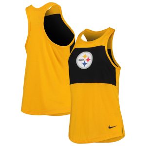 Pittsburgh Steelers Nike Women’s Logo Performance Tank Top – Gold
